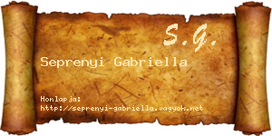 Seprenyi Gabriella névjegykártya