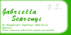 gabriella seprenyi business card